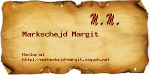 Markschejd Margit névjegykártya